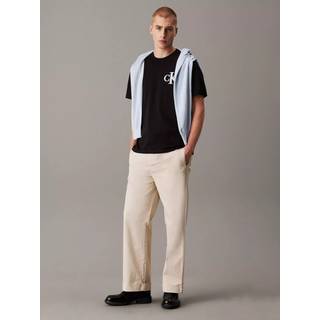 Varsity CK Logo Patch Crewneck Tee - Black - XS