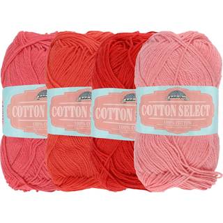 Jubileeyarn Cotton Select Yarn - Sport Weight - 50G/Skein - Shades of Red - 4 Skeins