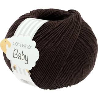 Lana Grossa Cool Wool Baby garn - ekstra fin Merinould Sortbrun 333