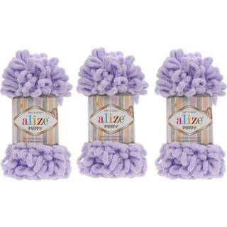 Alize Puffy Baby Tæppe Yarn Parti af 3SKN 300gr 30yds 100% mikropolyester Soft Yarn Hand Strik garn Super Chunky Volklet Woven Worest Yarn (146)