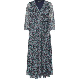 M & Co M & Co Petite Ditsy Mesh Wrap Flæsekant Kjole - EU 46 Petite (UK 18 P)