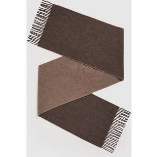 Reiss Reiss Taupe Picton Wool and Cashmere Scarf