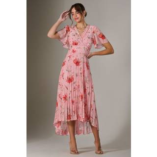 Jolie Moi Jolie Moi Angel Sleeve Plisseret Chiffon Maxikjole - EU 42 (UK 14)