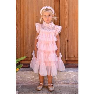 Angels Face Angels Face Pink Mitzi Sparkle Tiered Dress