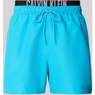 Double Waistband Swim Shorts - Intense Power - Blue - XXL