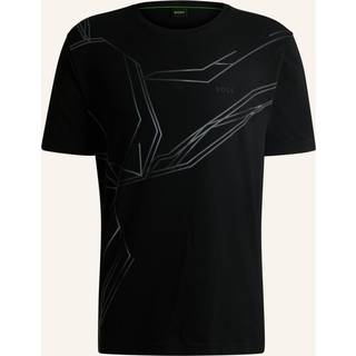 T-shirt i bomuld med stræk og print med slidt effekt