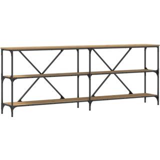 Konsolbord med hylde Brun 200 x 30 x 75 cm Konstrueret træ