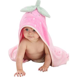 Jojo Maman Bébé JoJo Maman Bébé Pink Strawberry Character Hooded Towel