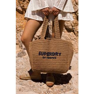 Superdry Superdry Brown Crochet City 100% Cotton Tote Bag