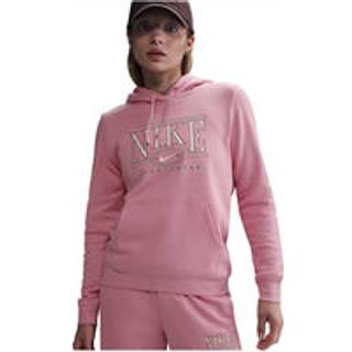 Nike Women's Club Fleece STD GX Hoody Hoodie Damer størrelse S farve pink