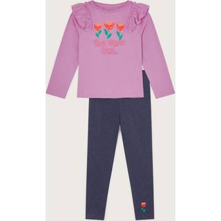 Monsoon Monsoon Purple You Grow Girl Top and Leggings Set