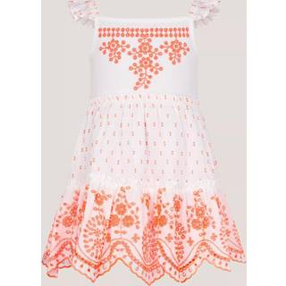 Monsoon Monsoon Orange Baby Broderie Tiered Sundress