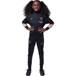Maskinstrikket Paris Saint-Germain Strike Third Jordan Dri-FIT-fodboldtracksuit til større børn - sort