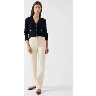 LK Bennett LK Bennett Cream Clara Straight Leg Trousers