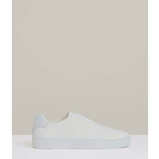 Reiss Reiss White Finley Knit Knitted Low Top Trainers
