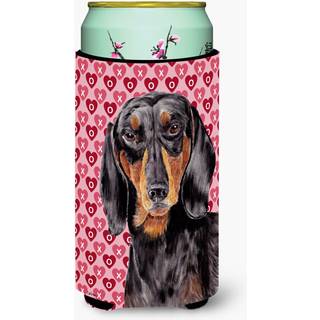 Gravhund Black Tan Hearts Love Valentine's Day H?j dreng Drik Isolator Drik Isolator Hugger