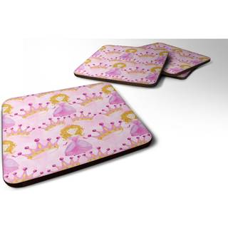 """" Caroline's Treasures Watercolor Princess and Crown Decorative Coasters 3.5 Multicolor """"