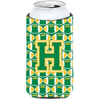 Brev H Fodboldgrøn og guld Tall Boy Beverage Isulator Hugger CJ1069-HTBC