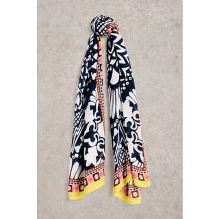 White Stuff White Stuff Blue Calypso Printed Scarf