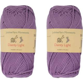 Jubileeyarn Dainty Light Yarn - Worned Weight Cotton - 100G/Skein - 3513 Grape Compott - 2 Skeins