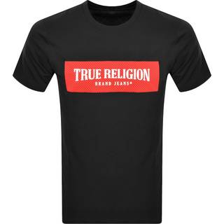 True Religion Mesh Box Logo T Shirt Jet Black