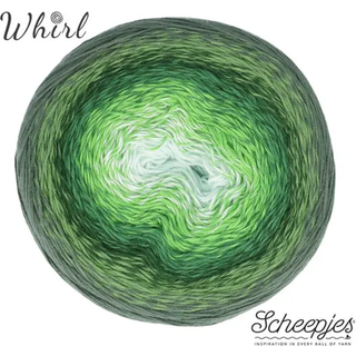 Scheepjes Cotton Whirl 709 Lettuce Party Indhold:100% økologisk bomuld Vægt/længde:226 gram = 1000 meter Anbefalede pinde:2.50 - 3.50 mm Strikkefasthed:10 x 10 cm = 25 m x 44 p Vask:Maskinvask op til 30°C.