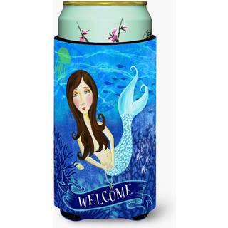 Caroline's Treasures VHA3010TBC Velkommen Havfrue Tall Boy Hugger Kan k?ligere ?rme Hugger Machine Washing Drink Sleeve Hugger Sammenfoldelig iso