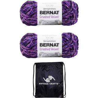 Bernat knuste fl?jls potentiel lilla 161016-16015 (2 - - skeiner - samme farvestof) Chunky volumin?s #5 polyestergarn til h?kling og strikning -