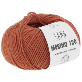 Lang Yarns Merino 120 559 Indhold: 100% Merinould Vægt/længde: 50 g = ca. 120 meter Anbefalede pinde: 3.50-4.50 mm Strikkefasthed: 10 x 10 cm = 22 m x 32 p Vask: Maskinvask 30 °C / Tåler ikke tørretumbling .