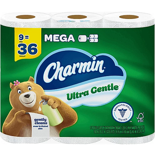Charmin Ultra blid toiletpapir 9 mega ruller 231 ark pr. Rulle