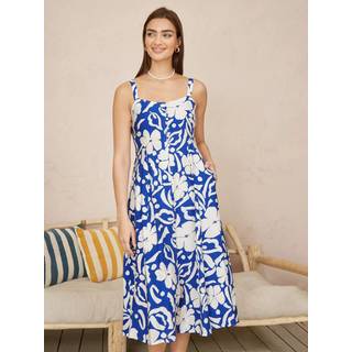 Yumi Blomster Knapper Midi Kjole40