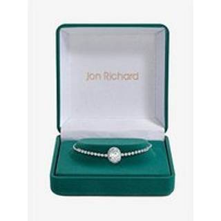 Jon Richard Jon Richard Cubic Zirconia Micro Pave Oval Toggle gaveæske armbånd