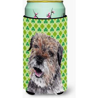 Border Terrier St Patrick's Irish Tall Boy Beverage Isulator Beverage Isulator Hugger