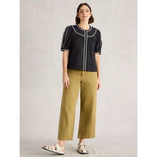 White Stuff White Stuff Black Zoe Embroidered Top