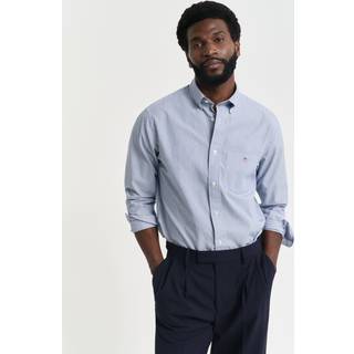 GANT Herre Regular fit stribet dobby-prikket skjorte (L)