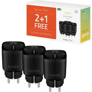 Hombli Smart Socket (EU) Promo Pack 2+1 Black