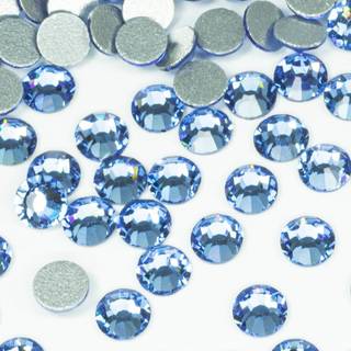 400stcs SS30 lyseblå negle rhinestones bulk himmel blå neglekunst rundt