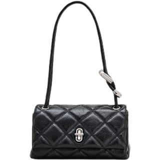The Quilted Mini Dual Skuldertaske, Black