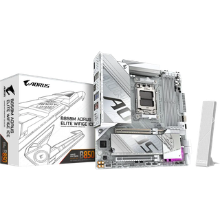 GIGABYTE B850M AORUS ELITE WIFI6E ICE Bundkort - AMD B850 - AMD AM5 socket - DDR5 RAM - Micro-ATX