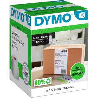 DYMO LabelWriter store forsendelsesetiketter | 104mm x 159mm | 1 rulle x 220 stk