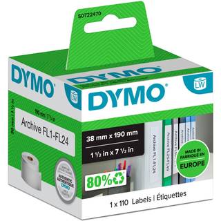 Labels til brevordner 38x190mm hvid (110)