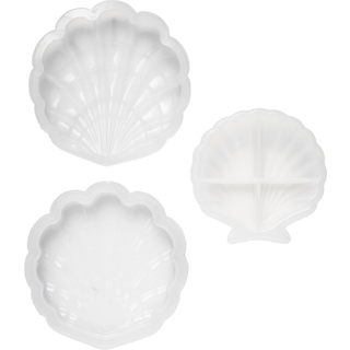 Silikoneform støbeform til Jesmonite, beton, gips m.m. 3 stk. muslingeskaller