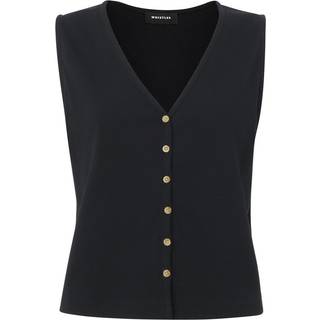 Whistles Whistles Black Button Rib Tank
