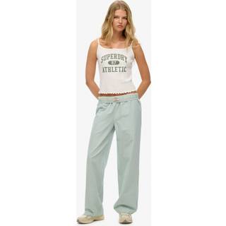 Superdry Superdry Green/White Stripe Elastic 100% Cotton Trousers