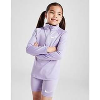 Nike Girls' Pacer 1/4 Zip Top/Shorts Set Children, Purple - 4-5Y