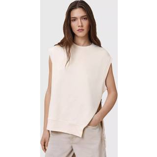 All Saints AllSaints White Nila Zip Cotton Sweatshirt