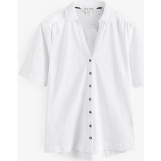 White Stuff White Stuff White Annie Short Sleeve 100% Cotton Jersey Shirt - EU 34 (UK 6)