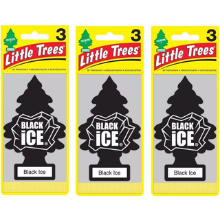 Lille tr?er h?ngende bil og hjemmefriskerener sort is (pakke med 3)