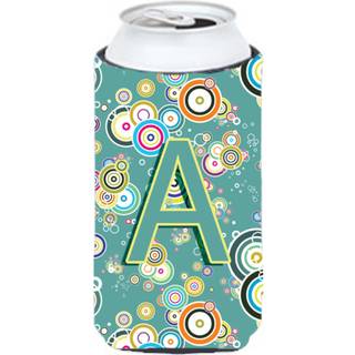 Brev A Circle Circle Teal Initial Alphabet Tall Boy Beverage Isulator Hugger CJ2015-ATBC