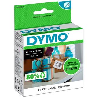Dymo S0929120 LabelWriter etiket 25mm x 25mm - 750 stk. pr. rulle